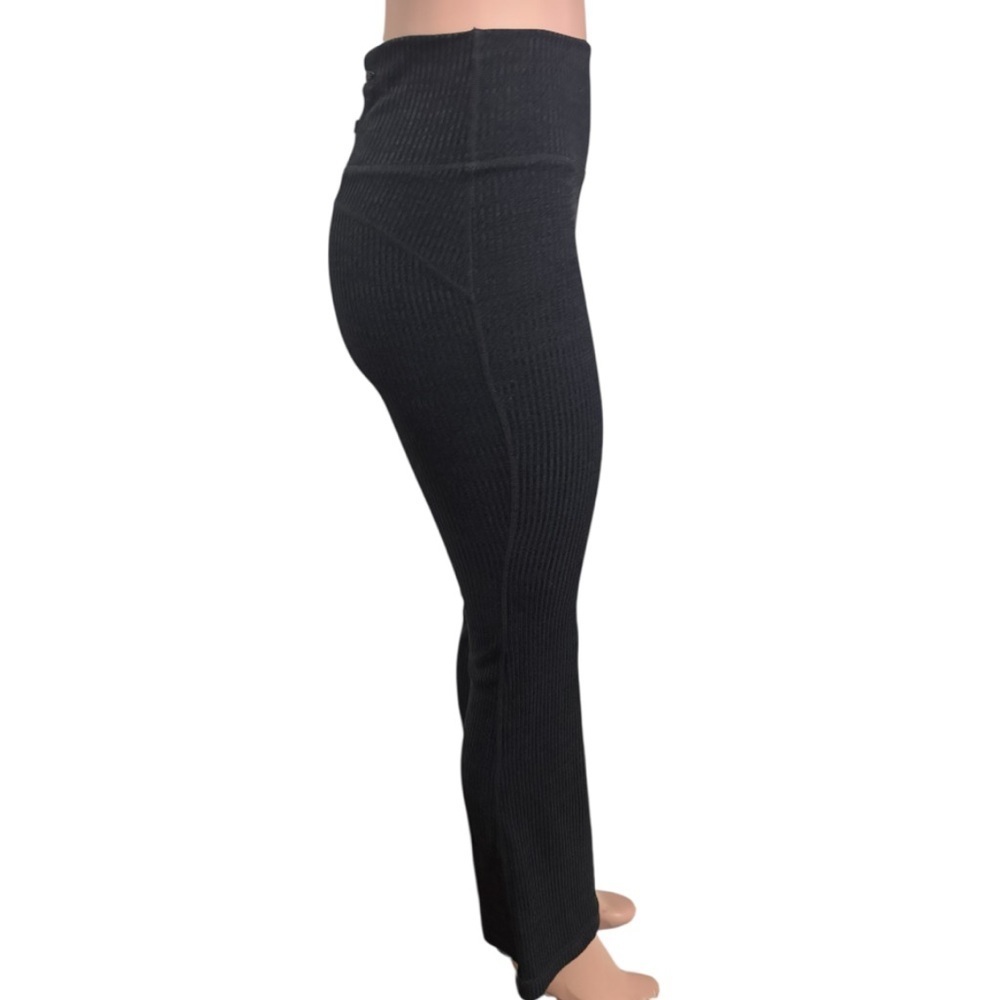 ECHT Women’s Black Ribbed Flare Pants - Picture 2 of 12